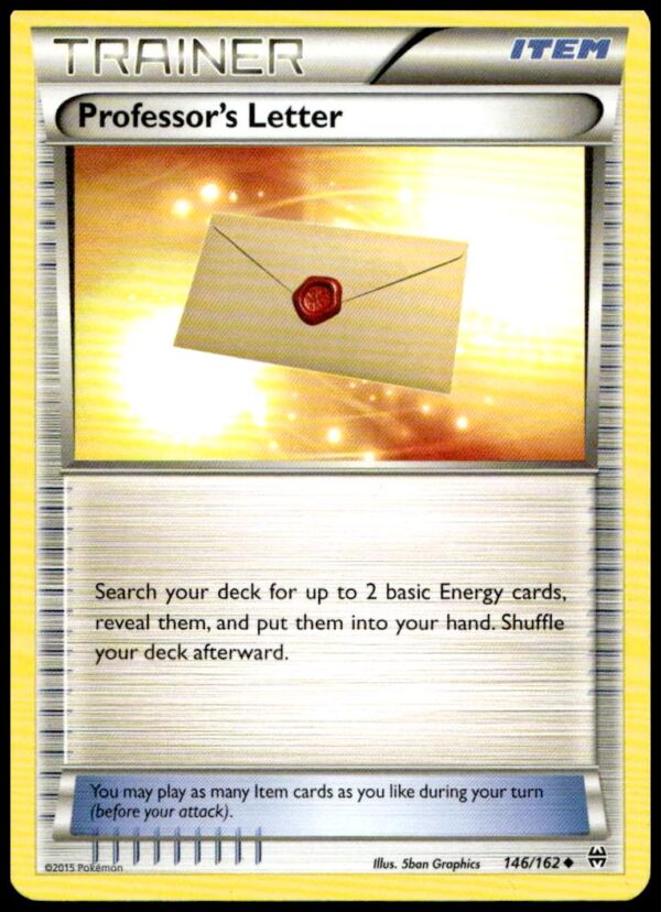 Rare 2024 Pokémon Scarlet & Violet Professors Letter Card from Temporal Forces Expansion.