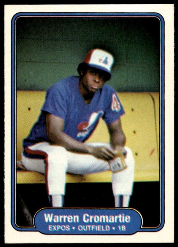 1982 Fleer Warren Cromartie #186 (Front)