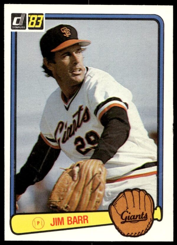 1983 Donruss Jim Barr #398 (Front)