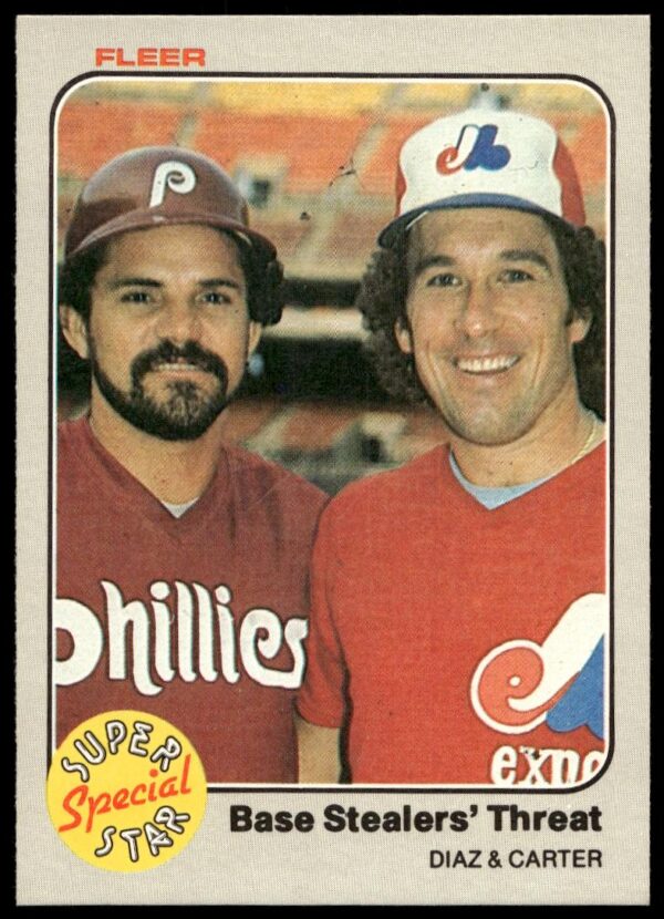 1983 Fleer Bo Diaz / Gary Carter #637 (Front)