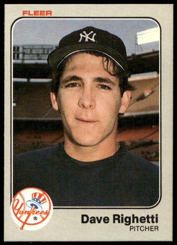 1983 Fleer Dave Righetti #395 (Front)