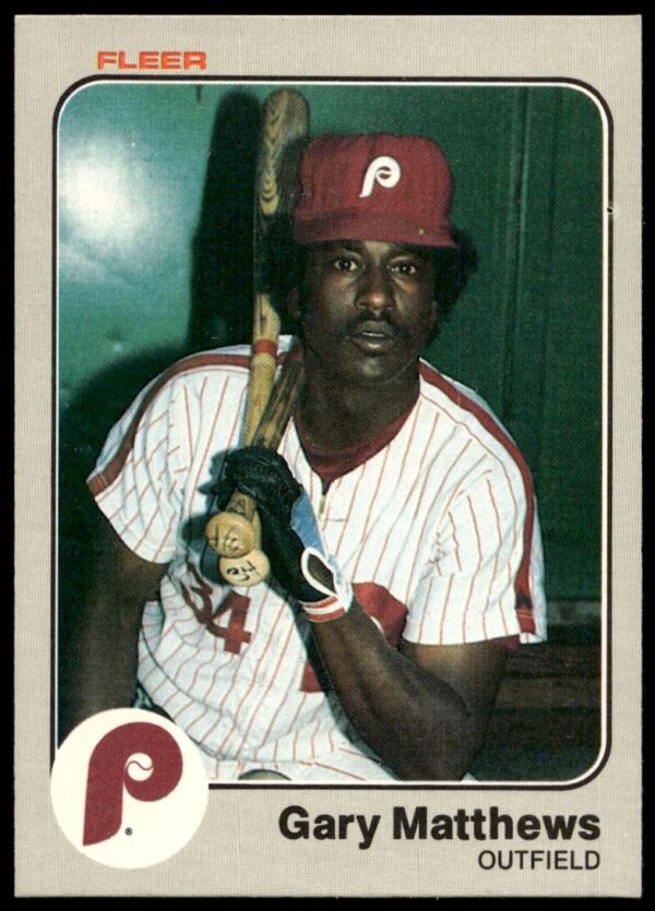 1983 Fleer Gary Matthews #165 (Front)