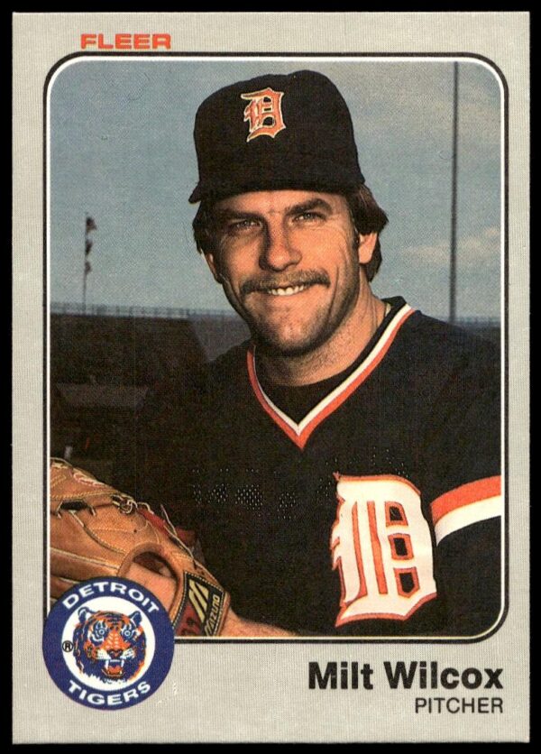 1983 Fleer Milt Wilcox #349 (Front)