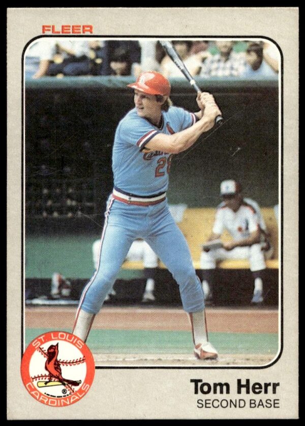 1983 Fleer Tom Herr #9 (Front)