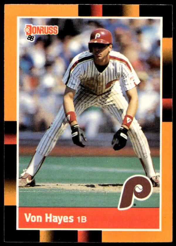 1988 Donruss Baseball's Best Von Hayes #128 (Front)