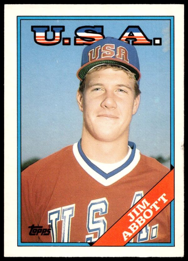 1988 Topps Traded Jim Abbott #1T (Front)