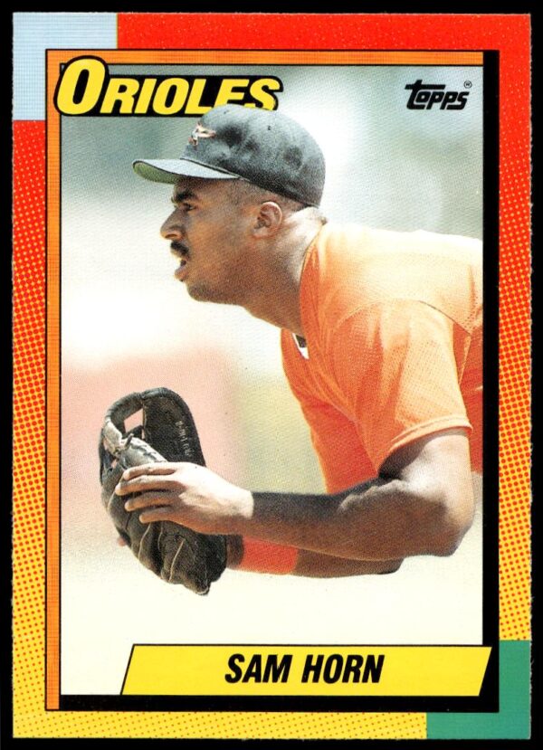 1990 Topps Traded Sam Horn #42T (Front)