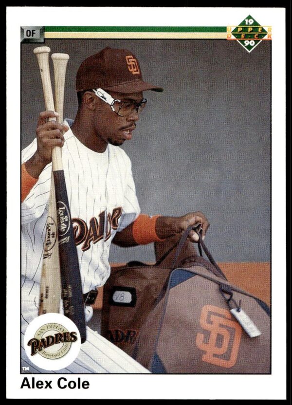 1990 Upper Deck Alex Cole #751 (Front)