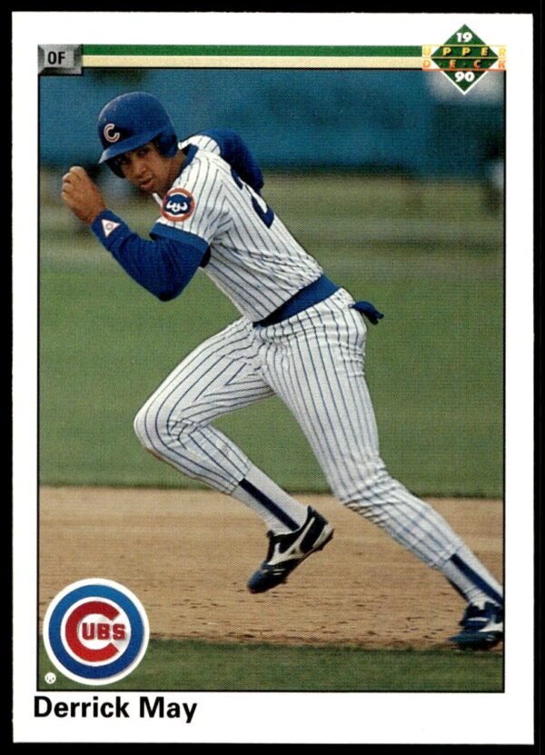 1990 Upper Deck Derrick May #736 (Front)