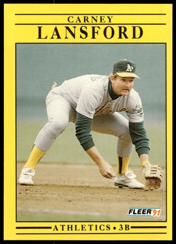 1991 Fleer Carney Lansford #14 (Front)