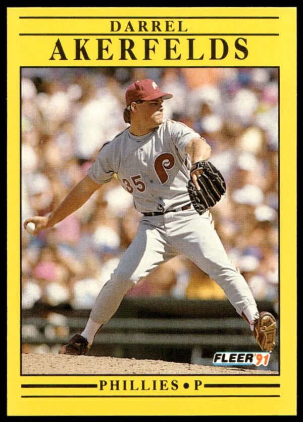 1991 Fleer Darrel Akerfelds #386 (Front)