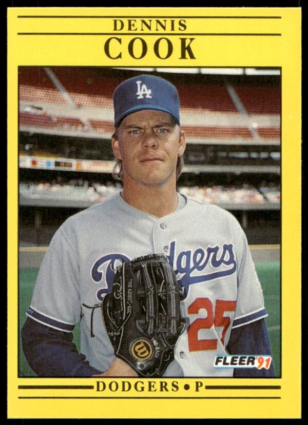 1991 Fleer Dennis Cook #196 (Front)