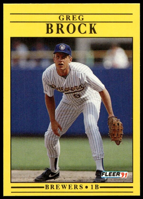 1991 Fleer Greg Brock #577 (Front)