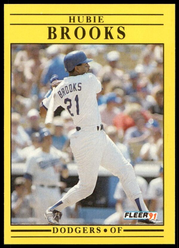 1991 Fleer Hubie Brooks #195 (Front)