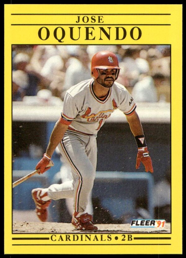 1991 Fleer Jose Oquendo #640 (Front)