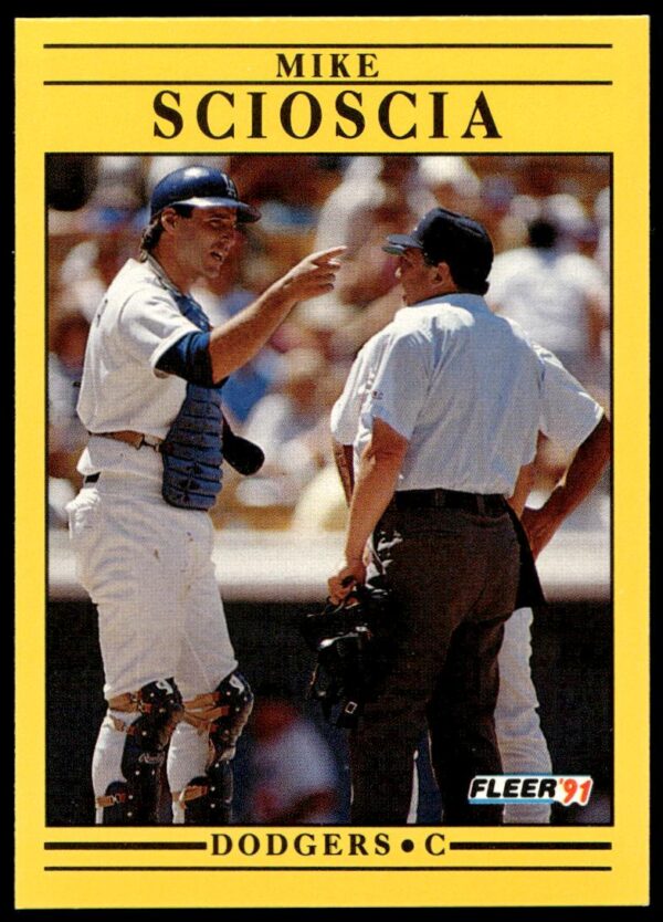 1991 Fleer Mike Scioscia #219 (Front)