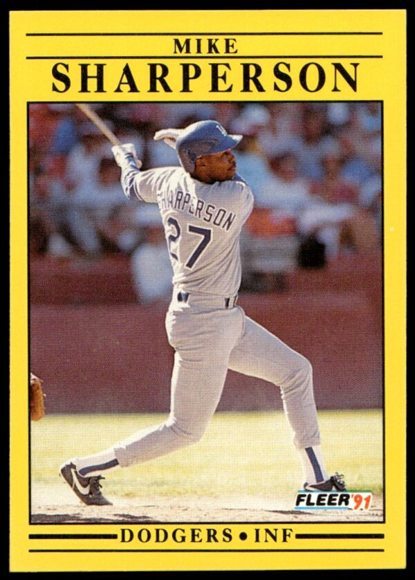 1991 Fleer Mike Sharperson #221 (Front)