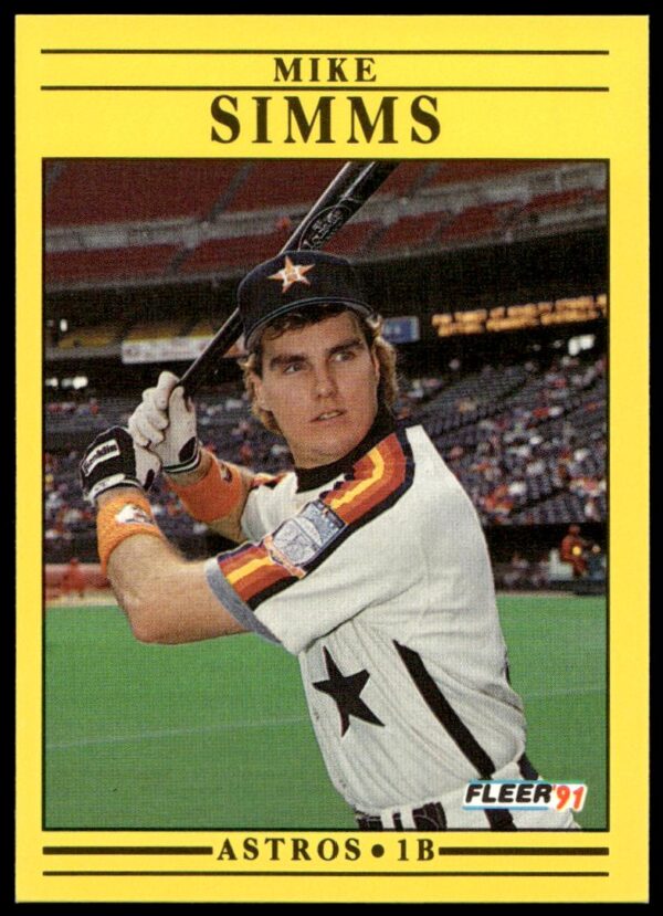 1991 Fleer Mike Simms #516 (Front)