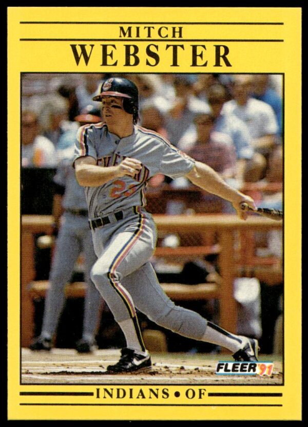 1991 Fleer Mitch Webster #384 (Front)