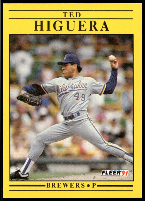 1991 Fleer Ted Higuera #586 (Front)