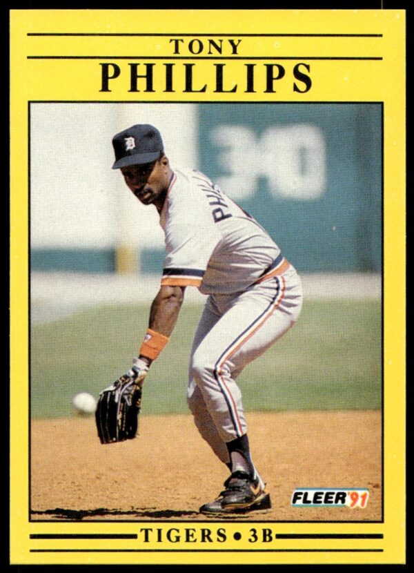 1991 Fleer Tony Phillips #348 (Front)