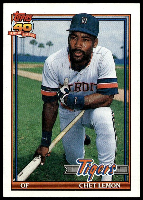 1991 Topps Chet Lemon #469 (Front)