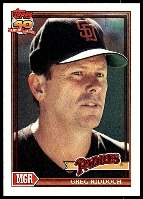 1991 Topps Greg Riddoch #109 (Front)