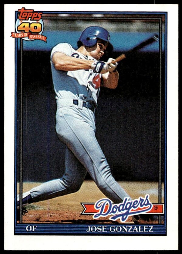 1991 Topps Jose Gonzalez #279 (Front)