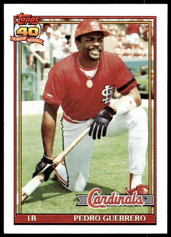 1991 Topps Pedro Guerrero #20 (Front)