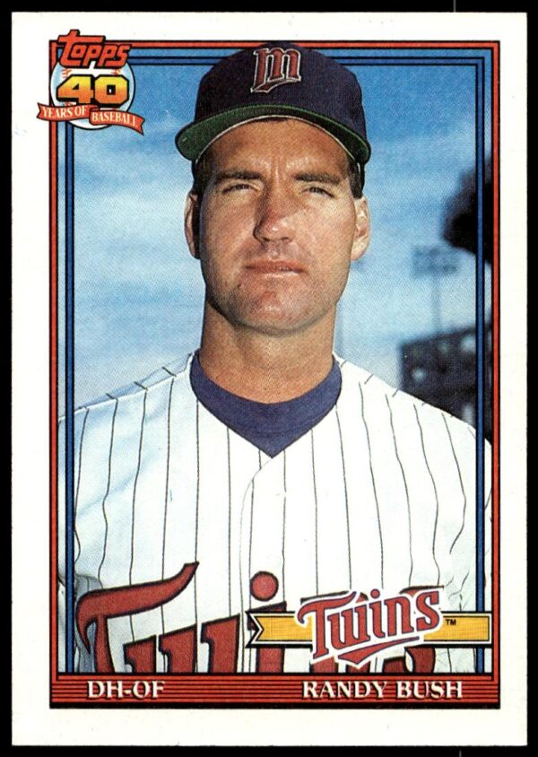 1991 Topps Randy Bush #124 (Front)