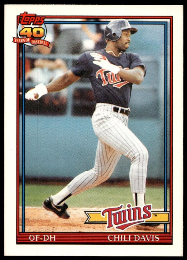1991 Topps Traded Chili Davis #27T (Front)