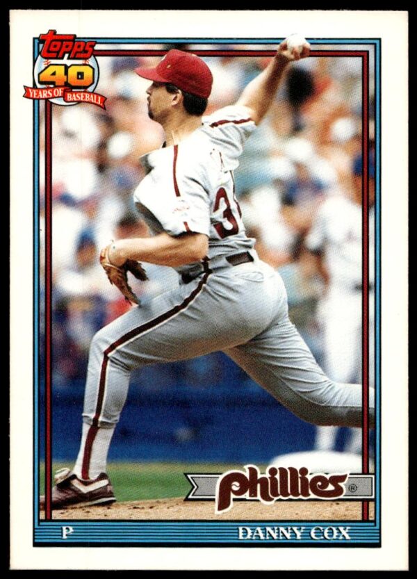 1991 Topps Traded Danny Cox #25T (Front)