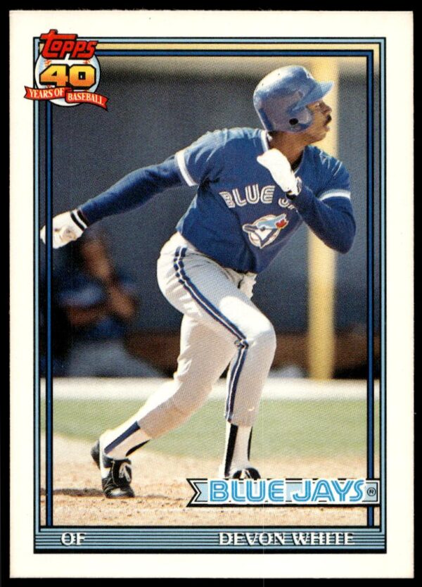 1991 Topps Traded Devon White #125T (Front)