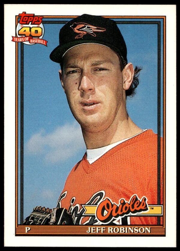 1991 Topps Traded Jeff Robinson #100T (Front)