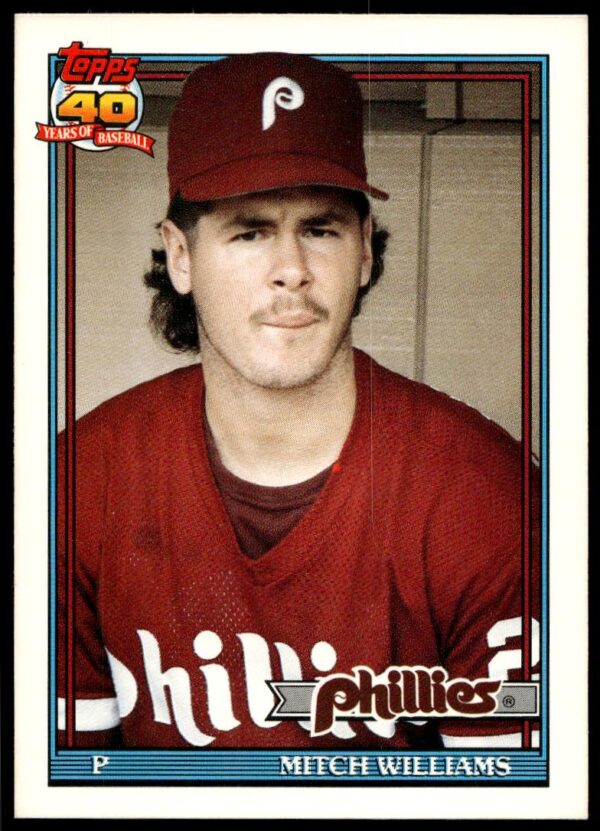 1991 Topps Traded Mitch Williams #127T (Front)