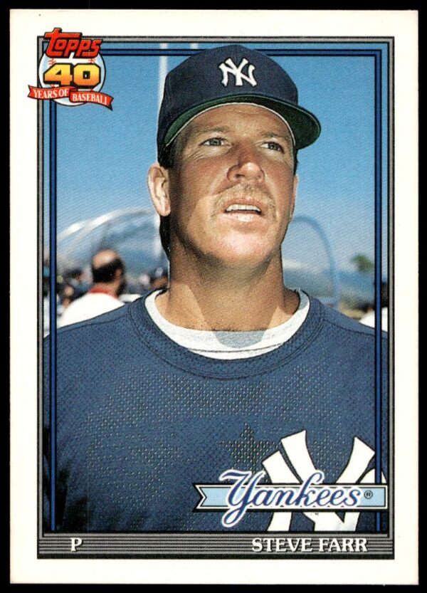 1991 Topps Traded Steve Farr #38T (Front)