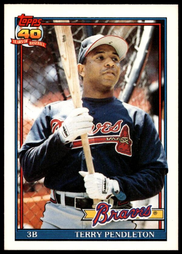1991 Topps Traded Terry Pendleton #90T (Front)