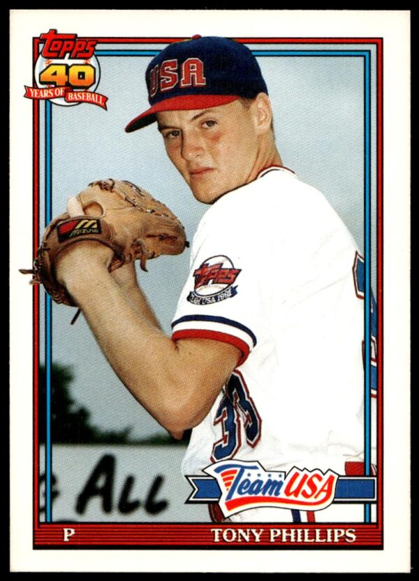 1991 Topps Traded Tony Phillips #91T (Front)