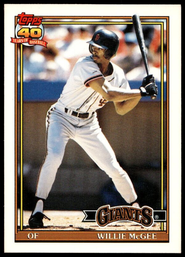 1991 Topps Traded Willie McGee #76T (Front)