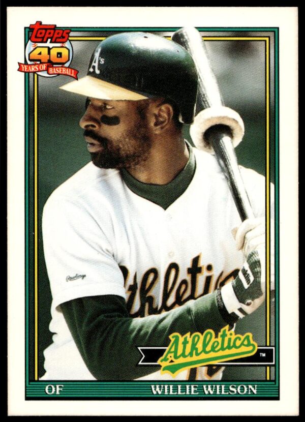 1991 Topps Traded Willie Wilson #129T (Front)