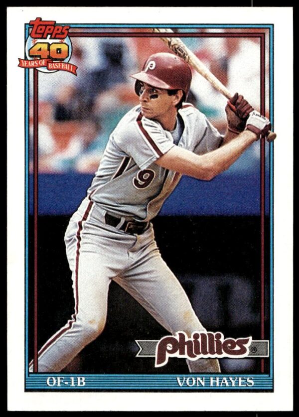 1991 Topps Von Hayes #15 (Front)