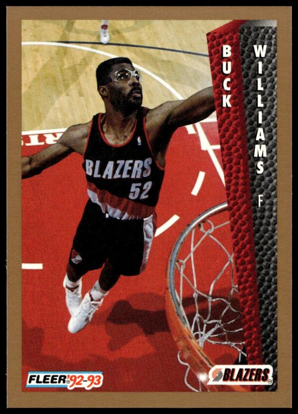 Buck Williams 1992-93 Fleer Basketball Card #193 Front - New Jersey Nets Action.