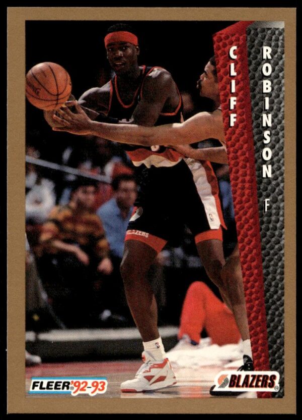 Clifford Robinson 1992-93 Fleer basketball card in Portland Trail Blazers uniform, card #191.