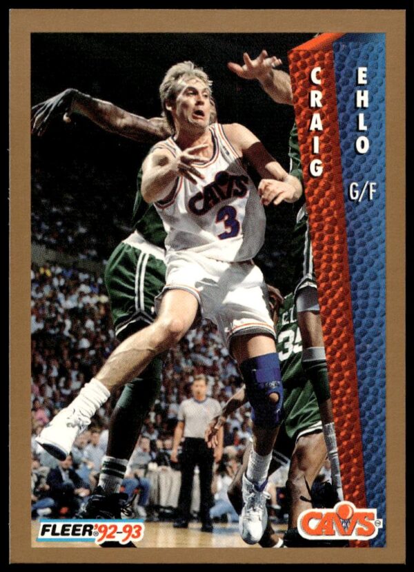 Craig Ehlo 1992-93 Fleer Basketball Card #41, Cleveland Cavaliers, in-action shot.