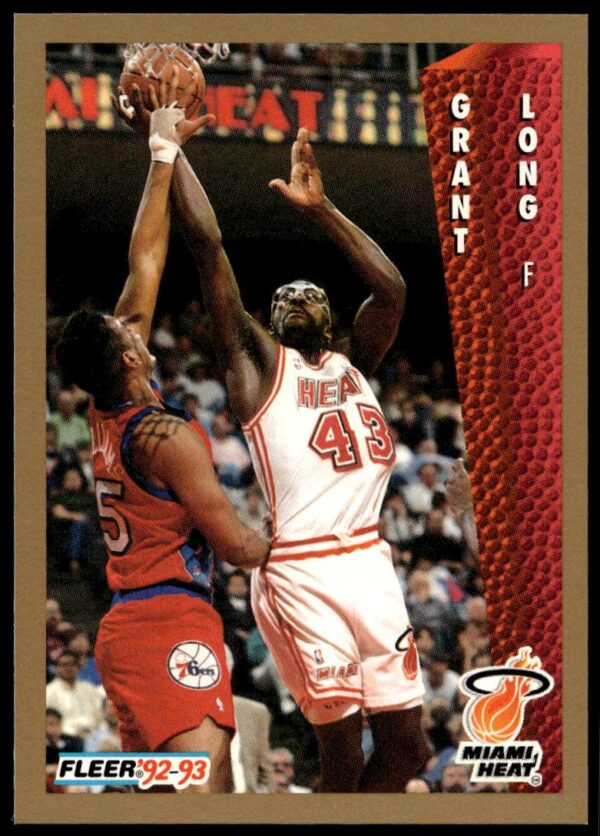 Grant Long 1992-93 Fleer basketball card #118, action pose.