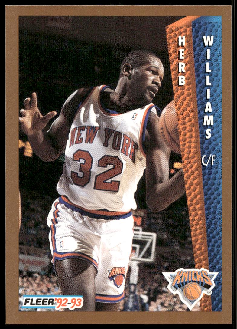 1992-93 Fleer Herb Williams #398 (Front)