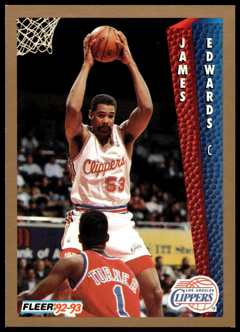 James Edwards 1992-93 Fleer card #98, featuring dynamic court action.