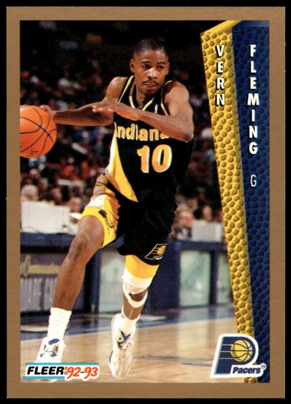 Vern Fleming 1992-93 Fleer Basketball Card #89 Front View.
