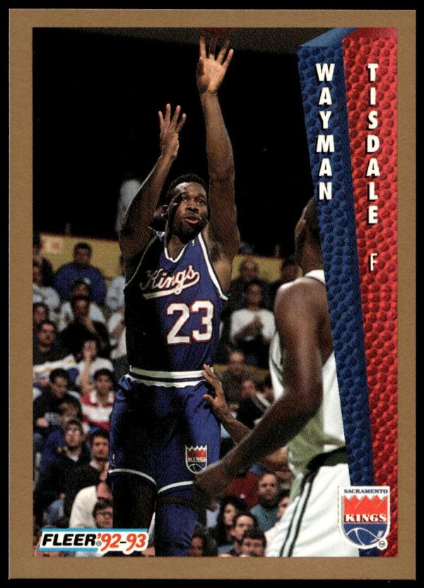 Wayman Tisdale 1992-93 Fleer Basketball Card #199, showcasing dynamic gameplay and team spirit.