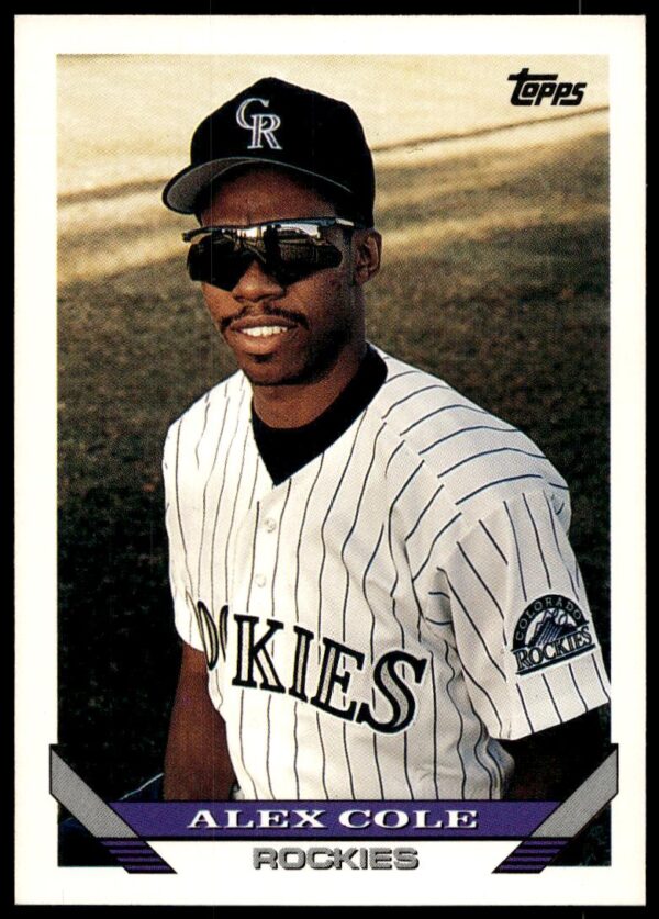 1993 Topps Series 2 Alex Cole #591 (Front)